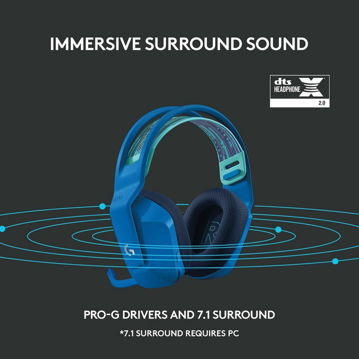 Logitech G733 Auriculares Gaming Inalámbricos LIGHTSPEED Azul Logitech G733 Auriculares Gaming Inalámbricos LIGHTSPEED Azul
