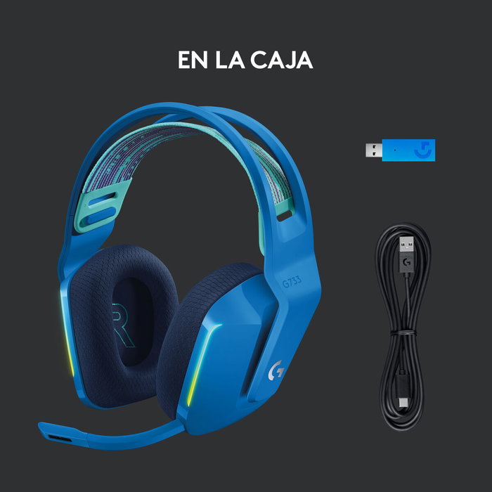 Logitech G733 Auriculares Gaming Inalámbricos LIGHTSPEED Azul Logitech G733 Auriculares Gaming Inalámbricos LIGHTSPEED Azul