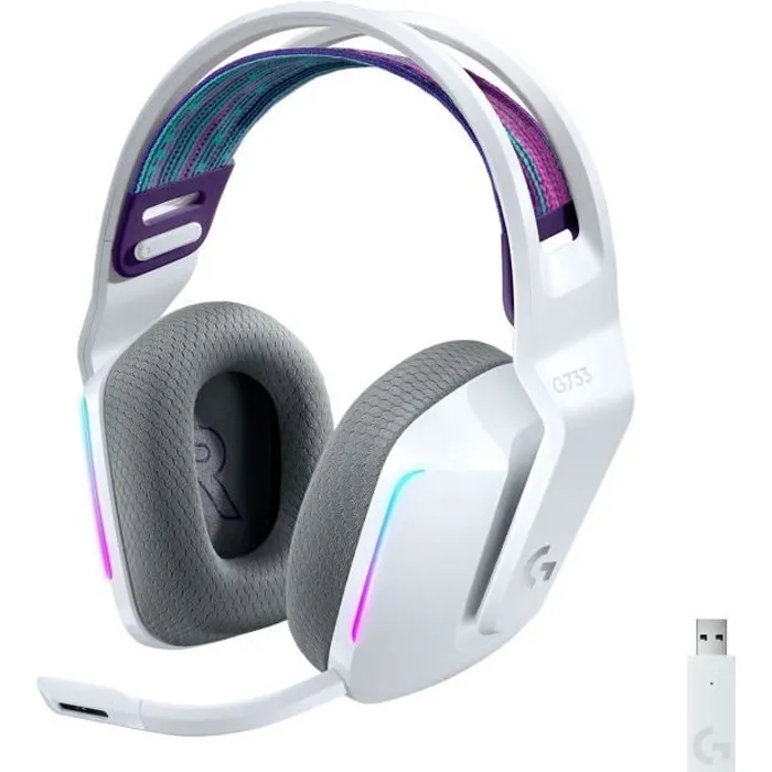 Logitech G733 LIGHTSPEED Auriculares Inalámbricos para Juegos Blanco