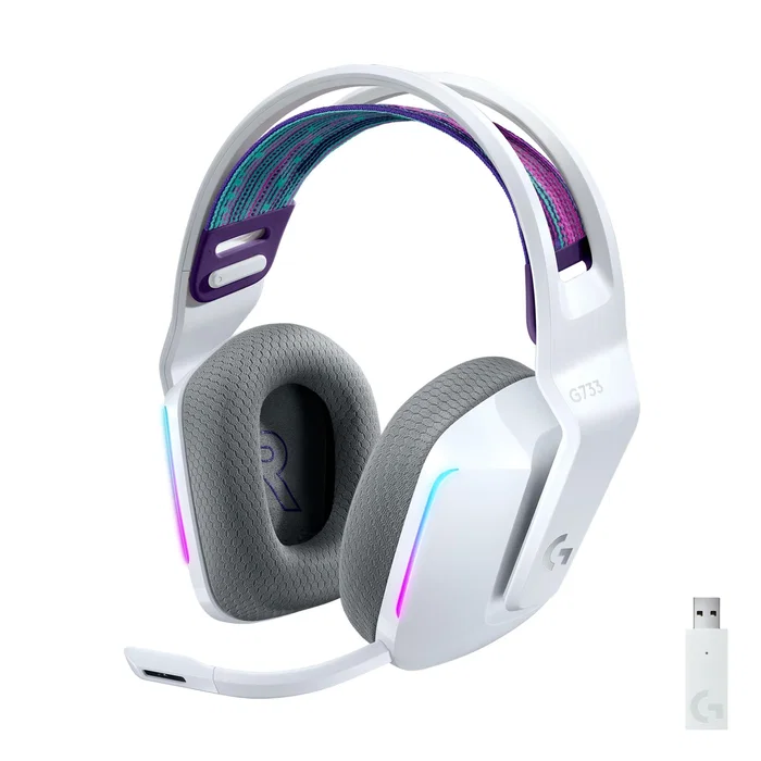 Logitech G733 LIGHTSPEED Auriculares Inalámbricos para Juegos Blanco