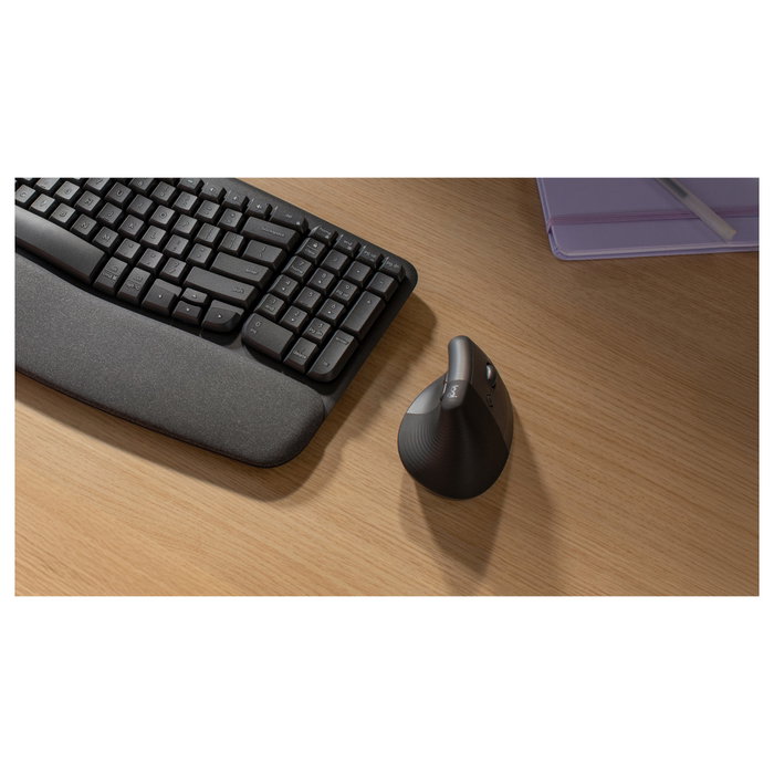Logitech Lift Ratón Vertical Ergonómico Inalámbrico Grafito