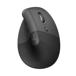 Logitech Ratón Vertical Lift Inalámbrico Ergonómico 4000 DPI Grafito para Manos Pequeñas/Medianas 6 Botones