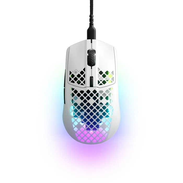 SteelSeries Aerox 3 Ratón Gaming Blanco USB Tipo C 8500 DPI