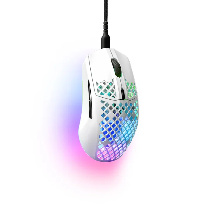 SteelSeries Aerox 3 Ratón Gaming Blanco USB Tipo C 8500 DPI