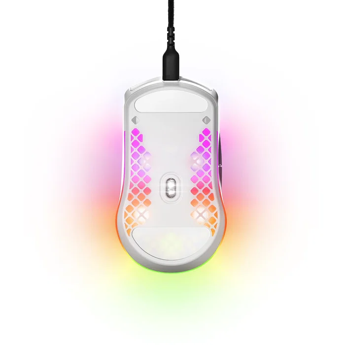SteelSeries Aerox 3 Ratón Gaming Blanco USB Tipo C 8500 DPI