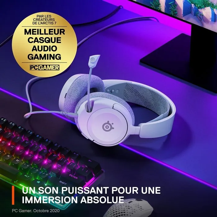 Steelseries Arctis Nova 1 White Cascos Gaming Spinning Multiplataforma Blanco/Gris Steelseries Arctis Nova 1 White Cascos Gaming Spinning Multiplataforma Blanco/Gris