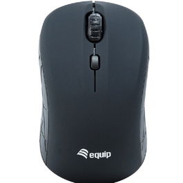 Equip Ratón Óptico Inalámbrico Mini 2.4GHz, 1600 DPI, Nano Receptor USB, para Portátil y Viajes, Negro