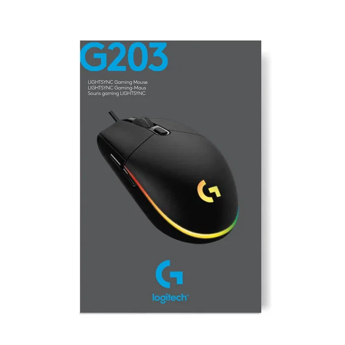 Logitech G203 LIGHTSYNC Ratón Gaming Negro