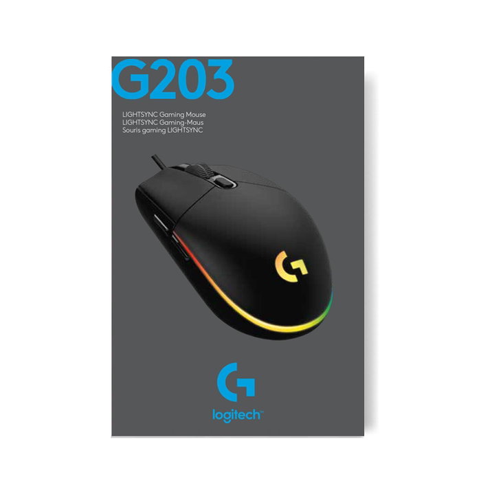Logitech G203 LIGHTSYNC Ratón Gaming Negro