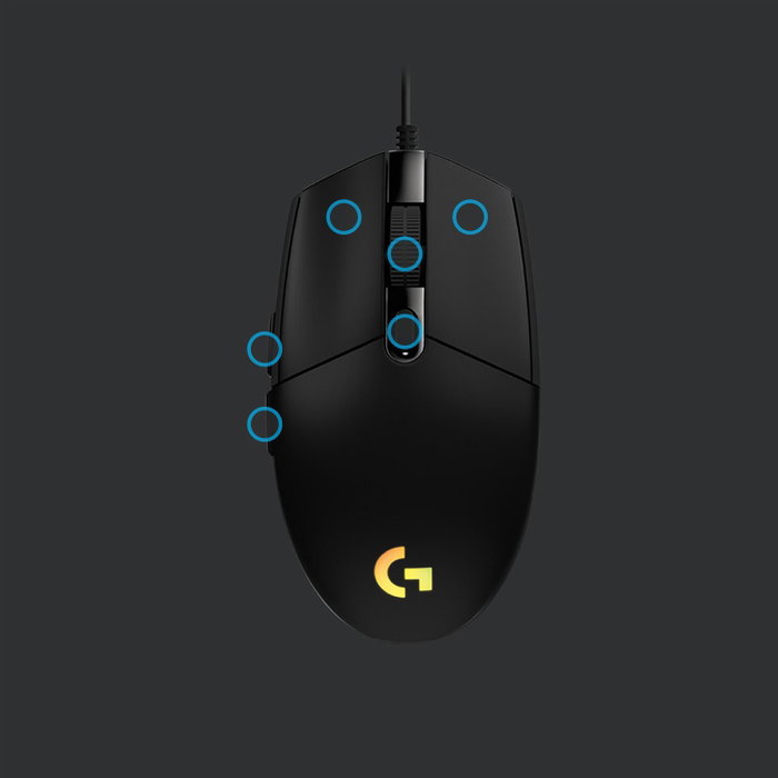 Logitech G203 LIGHTSYNC Ratón Gaming Negro