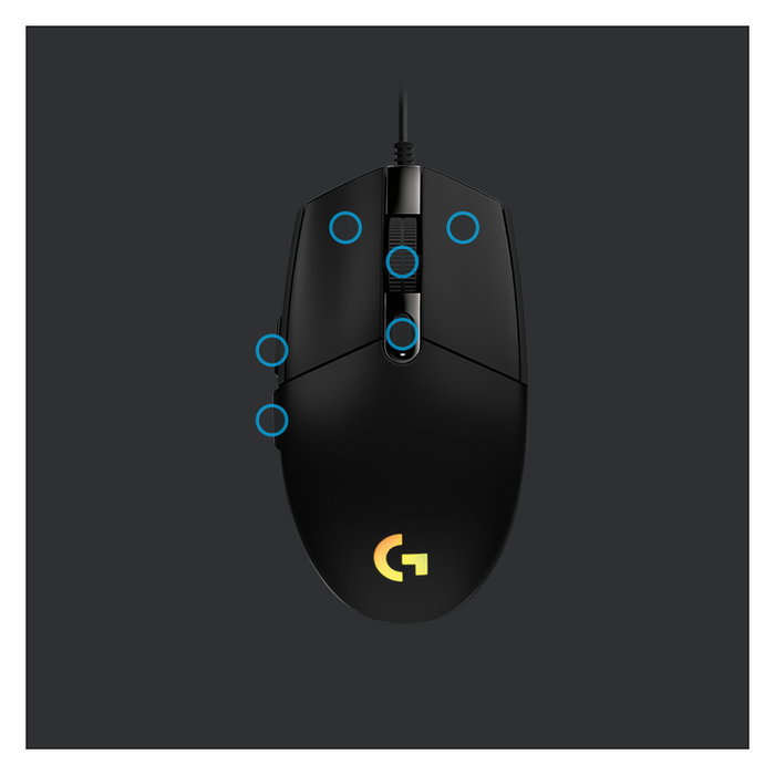 Logitech G203 Lightsync Gaming Mouse Negro