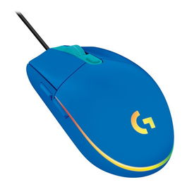 Logitech G203 Lightsync Gaming - Ratón óptico cableado USB, 8000 DPI, 6 botones, RGB, azul