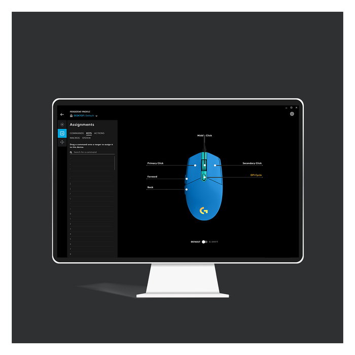 Logitech 910-005798 G203 Lightsync Gaming Mouse Azul, 8000 DPI, 1 ms, USB