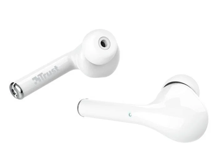 Trust Nika Auriculares Inalámbricos Bluetooth con Estuche de Carga Blanco