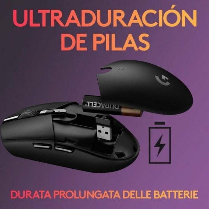 Logitech G305 Lightspeed Ratón Gaming Inalámbrico Negro