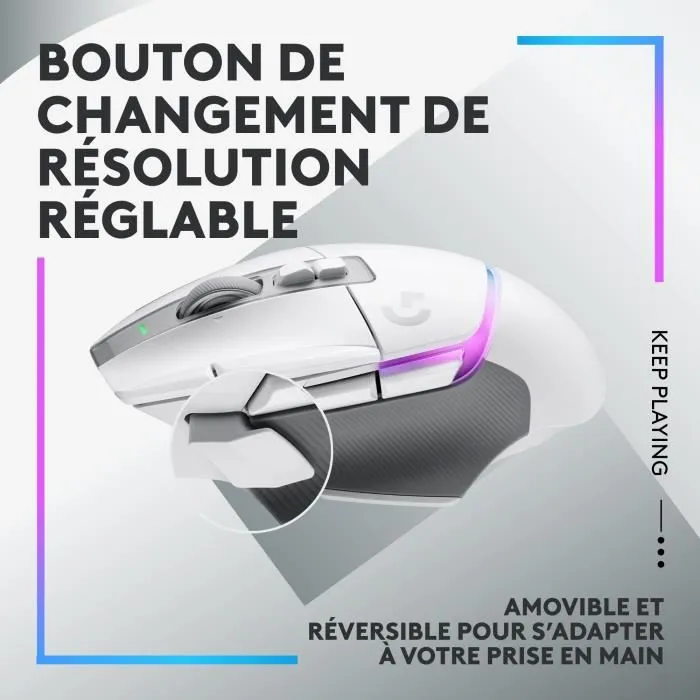Logitech G G502 X Plus Lightspeed Mouse Gaming RVB Wireless Lightfor Hybrid Botones Hero 25K Sensor Blanco Logitech G G502 X Plus Lightspeed Mouse Gaming RVB Wireless Lightfor Hybrid Botones Hero 25K Sensor Blanco