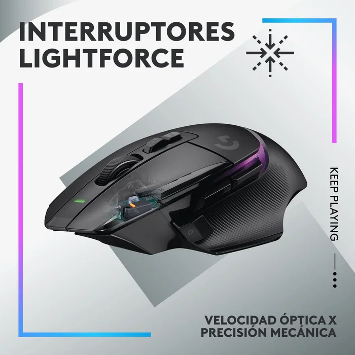 Logitech G502 X PLUS Ratón Inalámbrico Óptico 25600 DPI Negro Logitech G502 X PLUS Ratón Inalámbrico Óptico 25600 DPI Negro