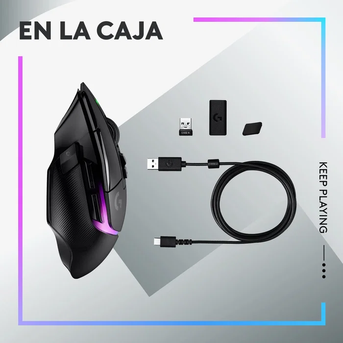 Logitech G502 X PLUS Ratón Inalámbrico Óptico 25600 DPI Negro Logitech G502 X PLUS Ratón Inalámbrico Óptico 25600 DPI Negro