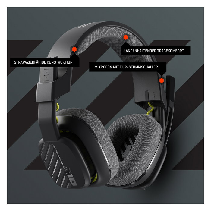 Logitech ASTRO Gaming A10 Gen 2 Auriculares Gaming Diadema Alámbricos con Micrófono Boom, 20-20000 Hz, Conector 3.5mm, Compatibles con PC, Mac, PS4, PS5, Xbox One/Series X|S - Negro