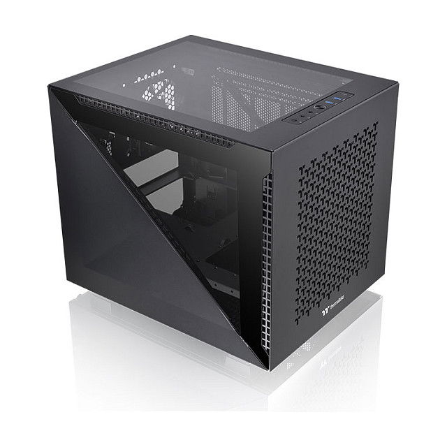 Thermaltake Divider 200 TG Air Black Micro Torre PC con Vidrio Templado