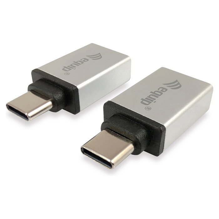 Equip Adaptador USB-C Macho a USB 3.0 Tipo A Hembra (Pack 2 uds) Plata