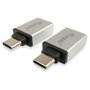 Equip Adaptador USB-C Macho a USB 3.0 Tipo A Hembra (Pack 2 uds) Plata