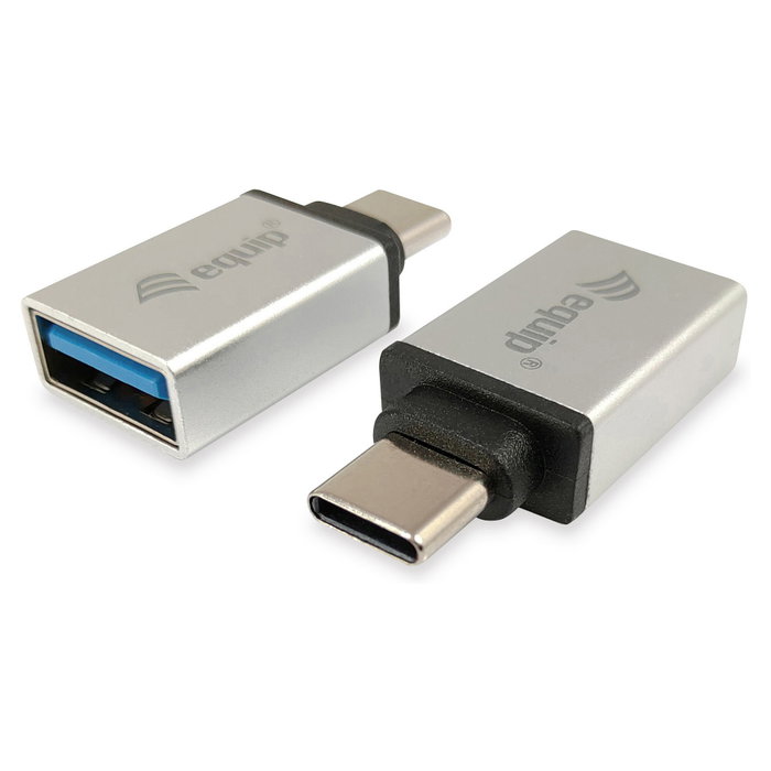 Equip Adaptador USB-C Macho a USB 3.0 Tipo A Hembra (Pack 2 uds) Plata
