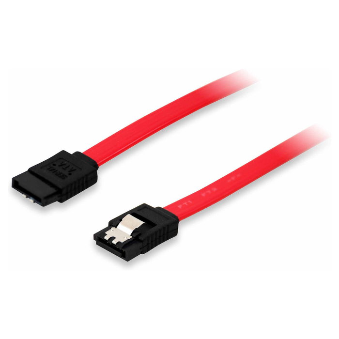 Equip Cable SATA Datos 0.5m Rojo con Clip de Seguridad 111800