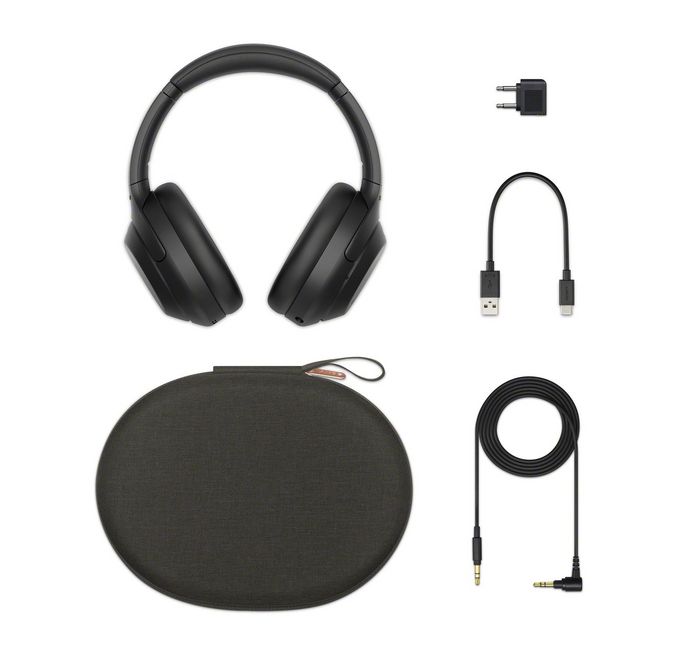 Sony WH, 1000XM4 Auriculares Bluetooth Diadema con Conector 3.5 mm y USB Tipo-C, Negro