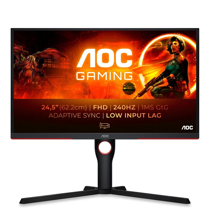 AOC 25G3ZM/BK Gaming Monitor 24,5 pulgadas Full HD 240 Hz VA Negro/Rojo AOC 25G3ZM/BK Gaming Monitor 24,5 pulgadas Full HD 240 Hz VA Negro/Rojo