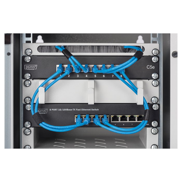 Digitus Armario Rack de Pared Compact 6HE 254mm (10") con Puerta de Cristal Gris - 312x300 mm, 30 kg Capacidad, IP20