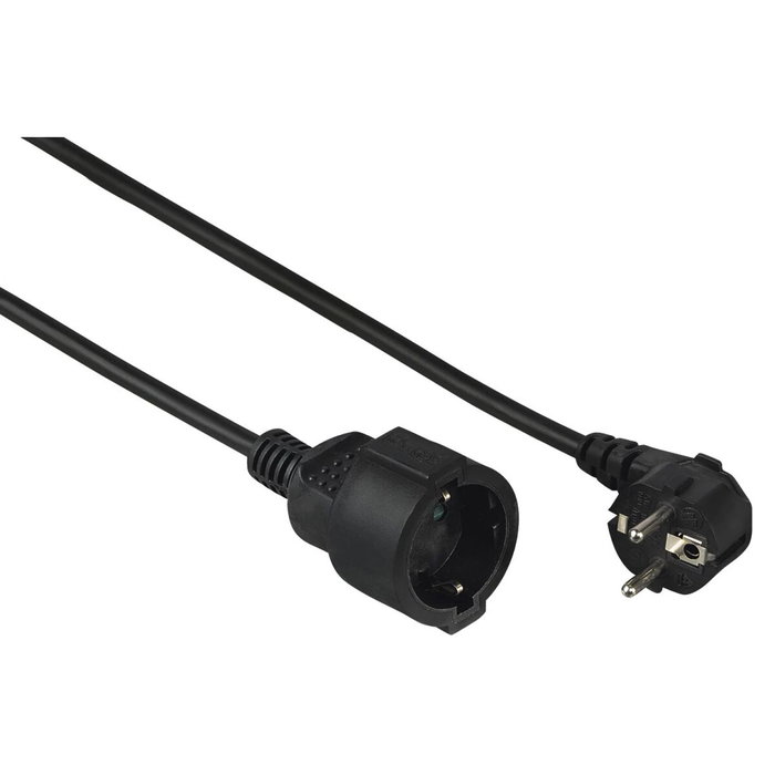 Hama Alargador tipo Schuko de 3m Negro