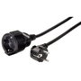 Hama Alargador tipo Schuko de 3m Negro