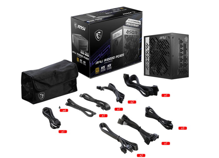 MSI MPG A1000G PCIE5 Fuente de Alimentación 1000 W 80 PLUS Gold Negro