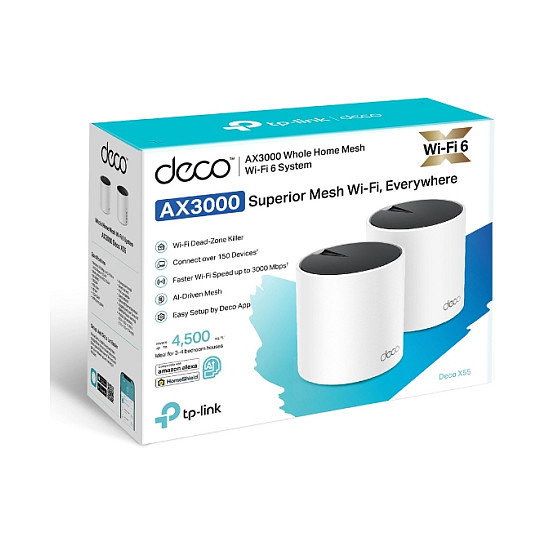 TP-Link Deco X55 AX3000 Wi-Fi 6 Mesh (2-Pack) Blanco