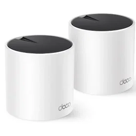 TP-Link Deco X55 (2-Pack) - Sistema Wi-Fi 6 Mesh AI AX3000 Doble Banda hasta 3000 Mbps, Cobertura hasta 418 m2, 3 Puertos Gigabit, Pack de 2 Unidades