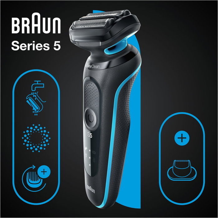 Braun Series 5 51-M1200s Men's Shaver Negro/Azul Braun Series 5 51-M1200s Men's Shaver Negro/Azul