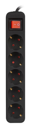 LANBERG PS1-05F-0150-BK Regleta 1,5 m 5 Tomas Tipo F Interior Negro