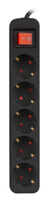 LANBERG PS1-05F-0150-BK Regleta 1,5 m 5 Tomas Tipo F Interior Negro LANBERG PS1-05F-0150-BK Regleta 1,5 m 5 Tomas Tipo F Interior Negro
