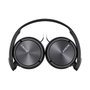 Sony Auriculares Diadema MDR-ZX310 Diseño Plegable, Máxima Movilidad, Cascos Acolchados, Cable 1.2m, Negro