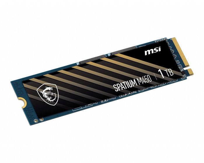 Msi Spatium M450 SSD 1TB M.2 NVMe PCIe 4.0 Lectura 3600MB/s Escritura 3000MB/s