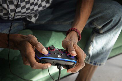 Power A Mando con Cable Spectra Infinity 1522360-01 para Xbox Serie X/S, Color Personalizable con LED