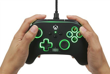 Power A Mando con Cable Spectra Infinity 1522360-01 para Xbox Serie X/S, Color Personalizable con LED