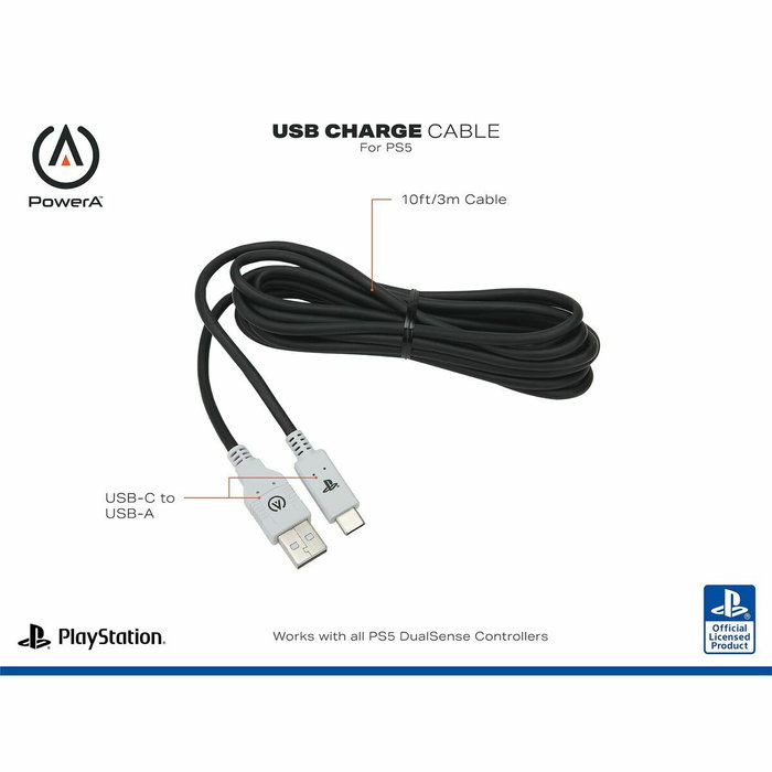 Power A Cable USB-C para PlayStation 5 de 3 metros