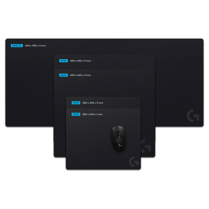 Logitech G740 Alfombrilla de ratón para juegos, Negro Logitech G740 Alfombrilla de ratón para juegos, Negro