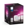Philips Hue White and Color Ambiance 8719514291492 - Kit de Bombillas LED Inteligentes E27 A60, Bluetooth/Zigbee, 16M Colores, 1100 lm, Clase F, Incluye Hue Bridge (Pack de 2)