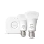 Philips Hue White and Color Ambiance 8719514291492 - Kit de Bombillas LED Inteligentes E27 A60, Bluetooth/Zigbee, 16M Colores, 1100 lm, Clase F, Incluye Hue Bridge (Pack de 2)