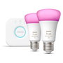 Philips Hue White and Color Ambiance Kit de inicio con 2 bombillas E27