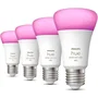 Philips Hue White & Color Ambiance, bombilla LED conectada E27, 60W equivalente, 800 lumen, 4 paquete, Bluetooth Compatible