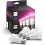 Philips Hue White & Color Ambiance, paquete de 4 bombillas LED E27, 800 lúmenes, Bluetooth compatible